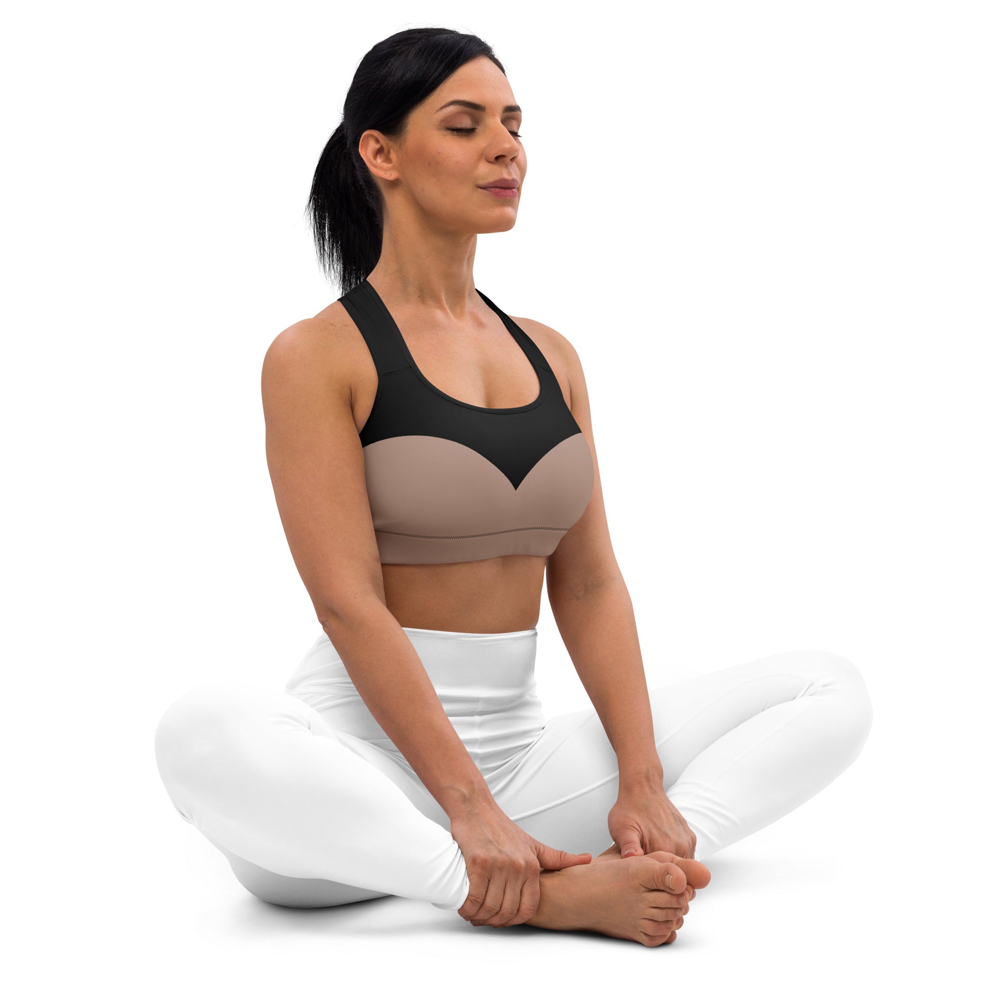 Heart Shaped Color Block Sports Bra